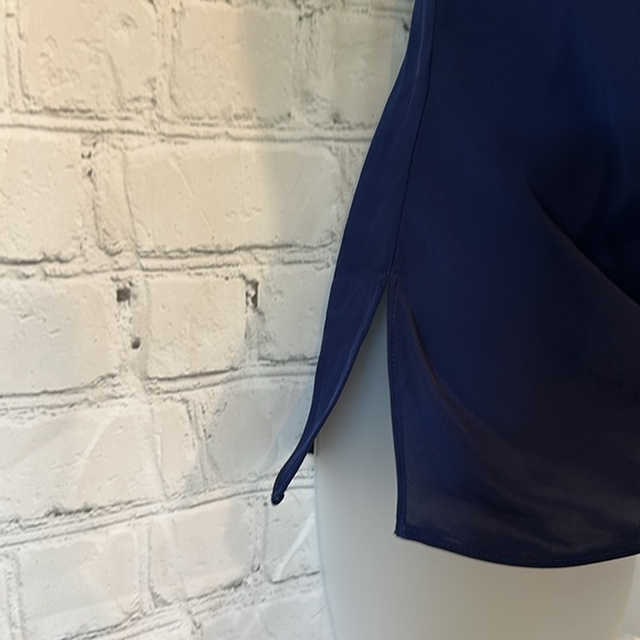 House of Harlow 1960 navy high neck blouse - Picture 4 of 9